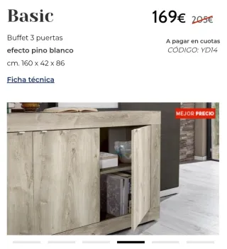 Mueble de almacenaje de madera