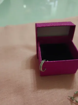 Argollas de plata con circonitas