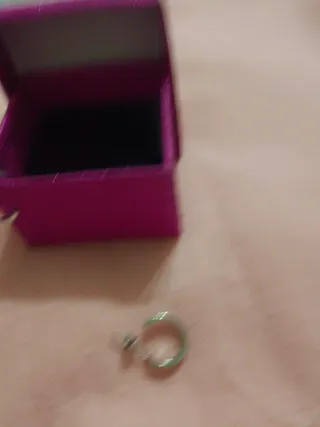 Argollas de plata con circonitas