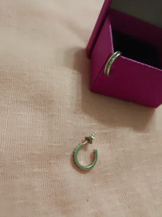 Argollas de plata con circonitas