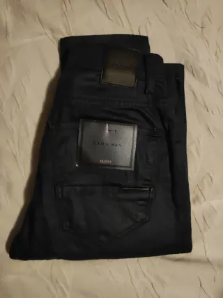 Pantalón Zara Hombre Talla 38 Azul marino