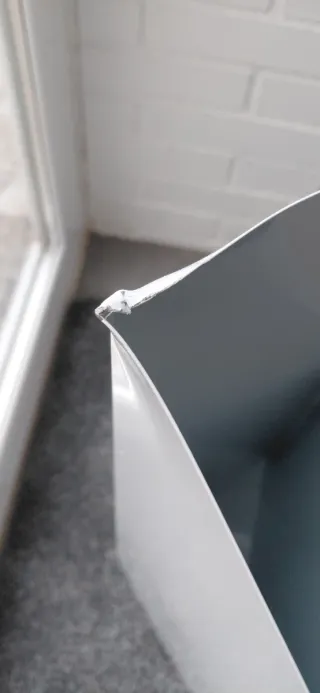 Paragüero metal blanco 20x20x60cm