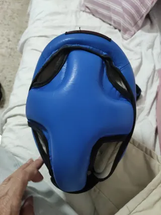 Casco protector azul