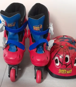 Patines Spiderman Marvel Talla Ajustable Niño