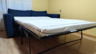 Sofá Cama Azul Tela