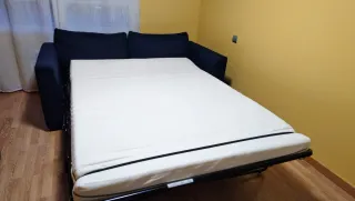 Sofá Cama Azul Tela