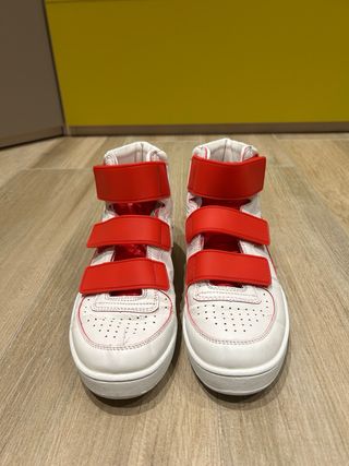 Diadora Scarpe Bambino Bianche Rosse