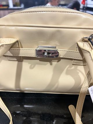 Bolso piel  Breska Beige/crema