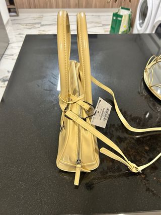 Bolso piel  Breska Beige/crema