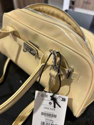 Bolso piel  Breska Beige/crema