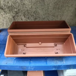 5 Vasi Balconette Marrone 35cm