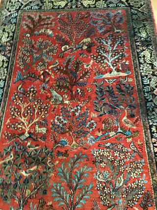 Tappeto Indiano Seta Floreale