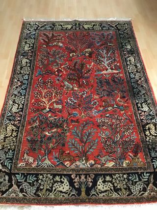 Tappeto Indiano Seta Floreale