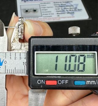 Pendientes Oro Blanco 18K Zafiro y Diamantes