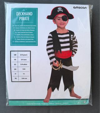 Disfraz Pirata Deckhand Amscan 3/4 años