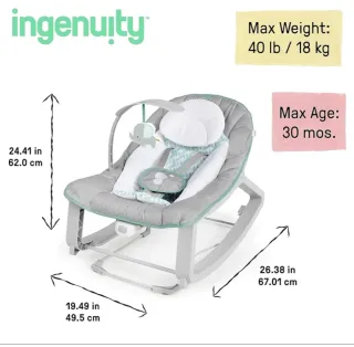 Ingenuity, Hamaca Mecedora para Bebés 3en1