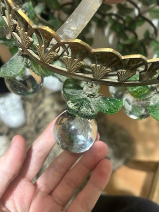 Lámpara Murano Cristal Verde y Transparente