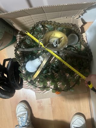 Lámpara Murano Cristal Verde y Transparente