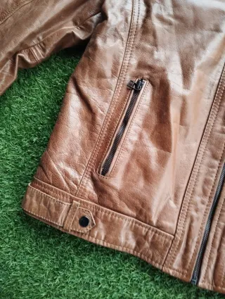 Chaqueta XXL Piel Búfalo Marrón Serge Pariente