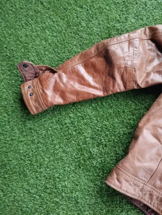 Chaqueta XXL Piel Búfalo Marrón Serge Pariente