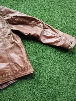 Chaqueta XXL Piel Búfalo Marrón Serge Pariente