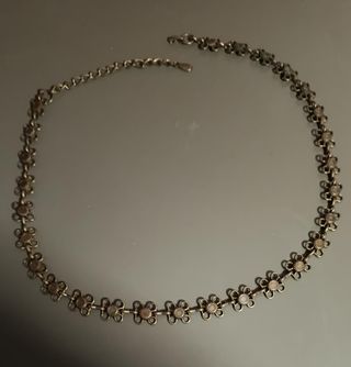 Cinturon de flores plateado