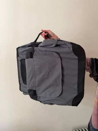 Transportín Tela TK-Pet Perros Negro/Gris