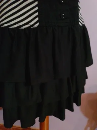 Vestido estilo Circus rayas blanco y negro