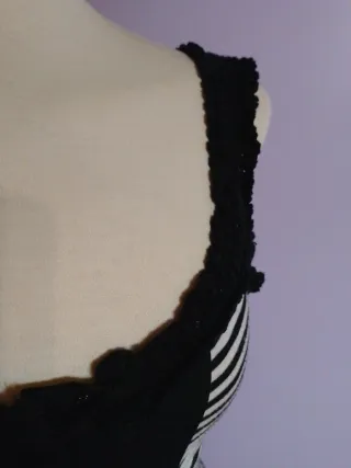 Vestido estilo Circus rayas blanco y negro