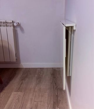 Mesa estudio plegable madera blanca