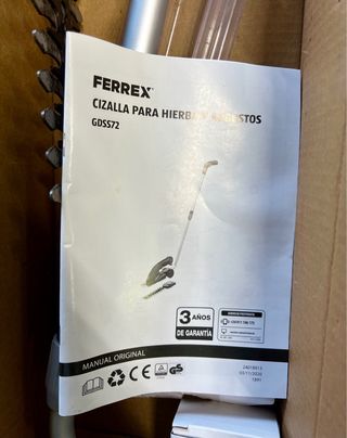 Cizalla Hierbas y Arbustos Ferrex 7.2V