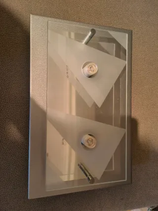 Lámpara de techo moderna cristal y metal