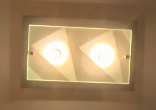 Lámpara de techo moderna cristal y metal