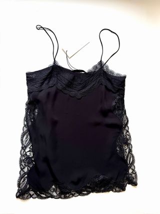 Top Zara Negro Encaje