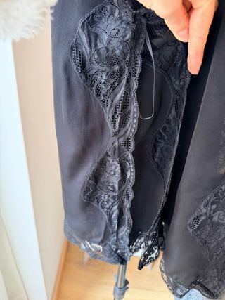 Top Zara Negro Encaje