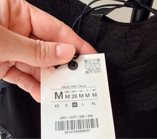 Top Zara Negro Encaje
