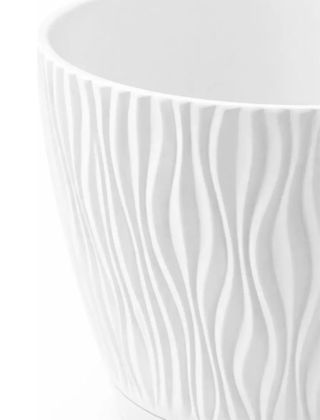 Maceta Blanca 24 cm diámetro Diseño Oasis