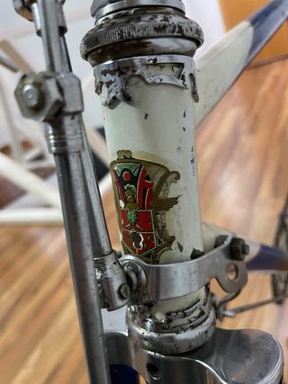 Bicicleta antigua cadete azul