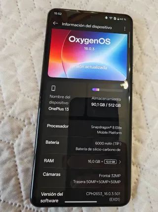 OnePlus 13 16/512 + Cargador SuperVOOC 120W