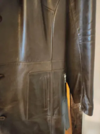 Chaqueta larga piel vintage sin usar.