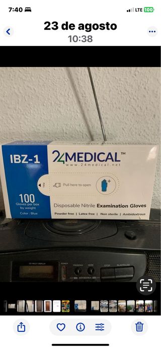 1000 Guantes vinilo Desechables Talla L