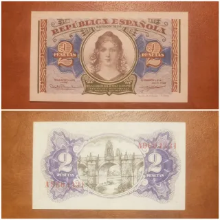 🇪🇦Billete 2 Pesetas España 1936-1938