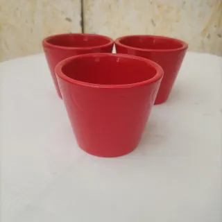 Set 3 Mini Vasi Rossi Cuore