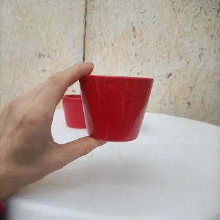 Set 3 Mini Vasi Rossi Cuore