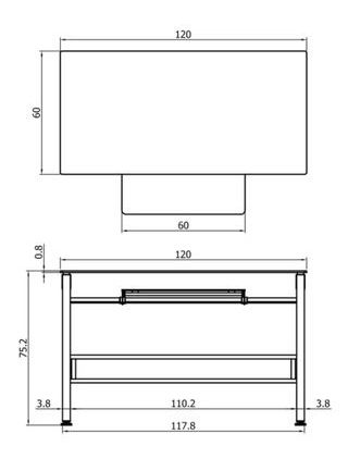 Escritorio Steel Metal y Cristal