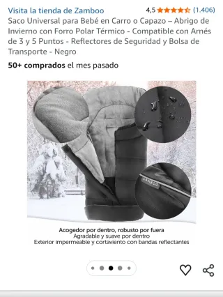 Saco de invierno para carrito de bebé