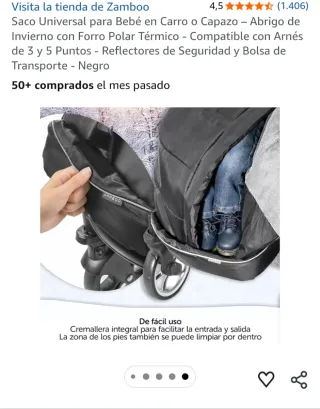Saco de invierno para carrito de bebé