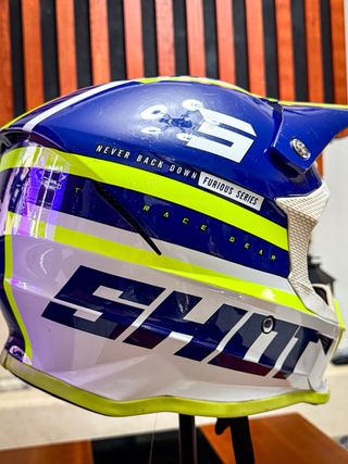 Capacete Shot Furious Series Azul/Amarelo