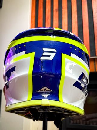 Capacete Shot Furious Series Azul/Amarelo