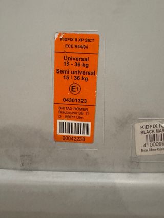 Silla coche Romer Grupo 2-3 Isofix